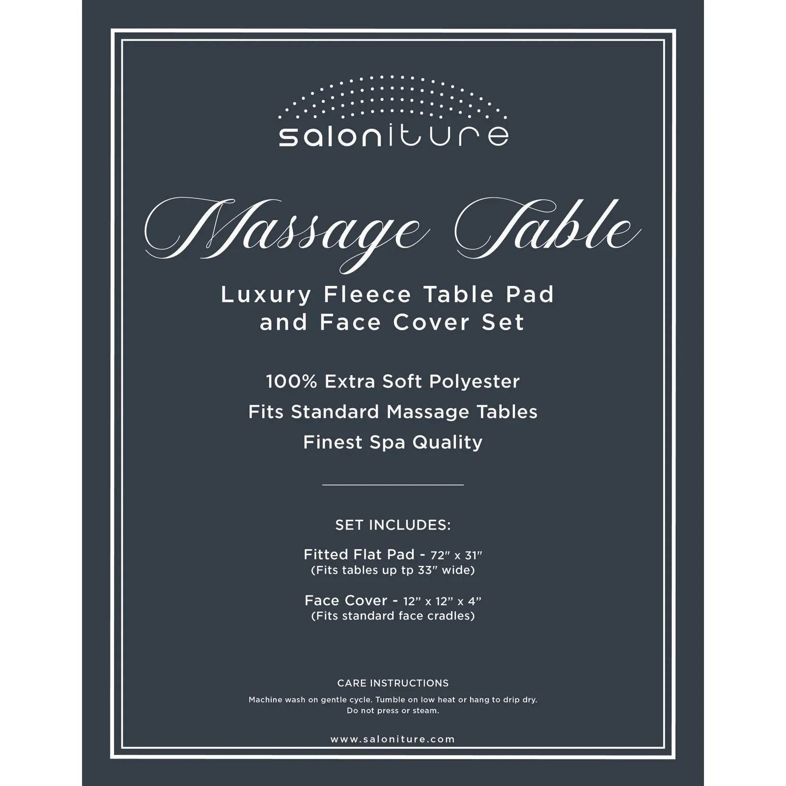1/2" Thick Fleece Massage Table Pad & Face Cradle Set by Saloniture