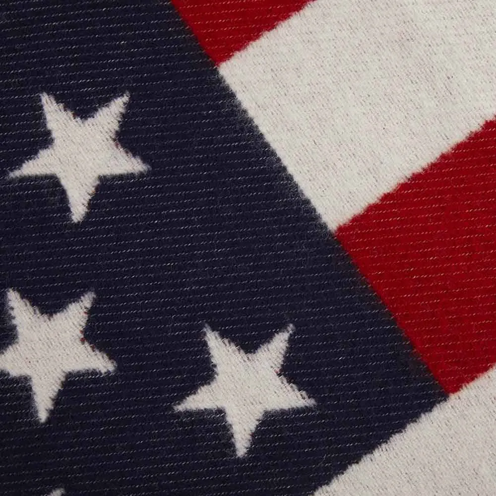 American Flag Wool Throw