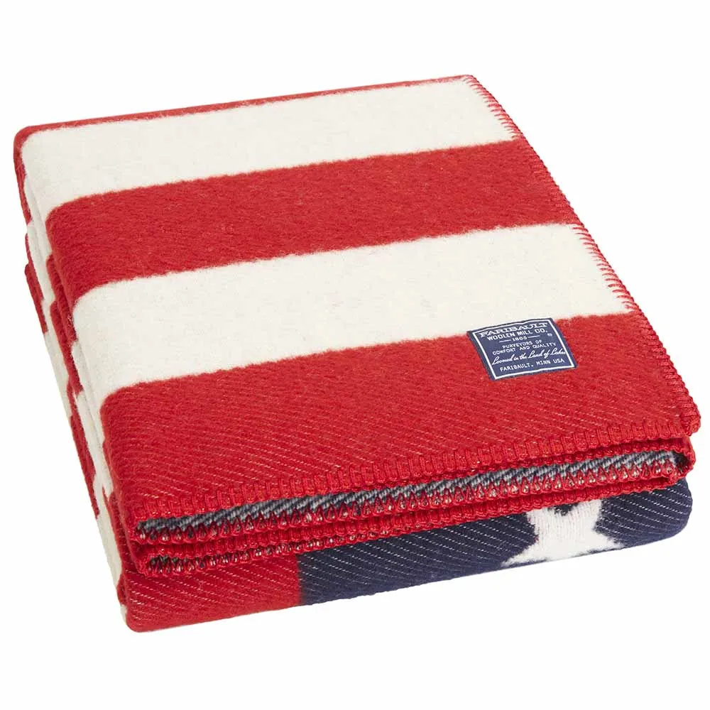American Flag Wool Throw