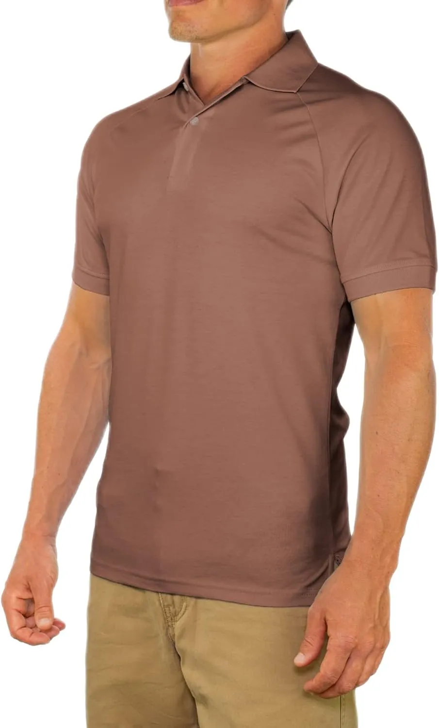 CC Perfect Slim Fit Polo Shirts for Men   Stretch | Breathable Sweat Wicking Short Sleeve Fitted Collared Mens Polo T Shirt