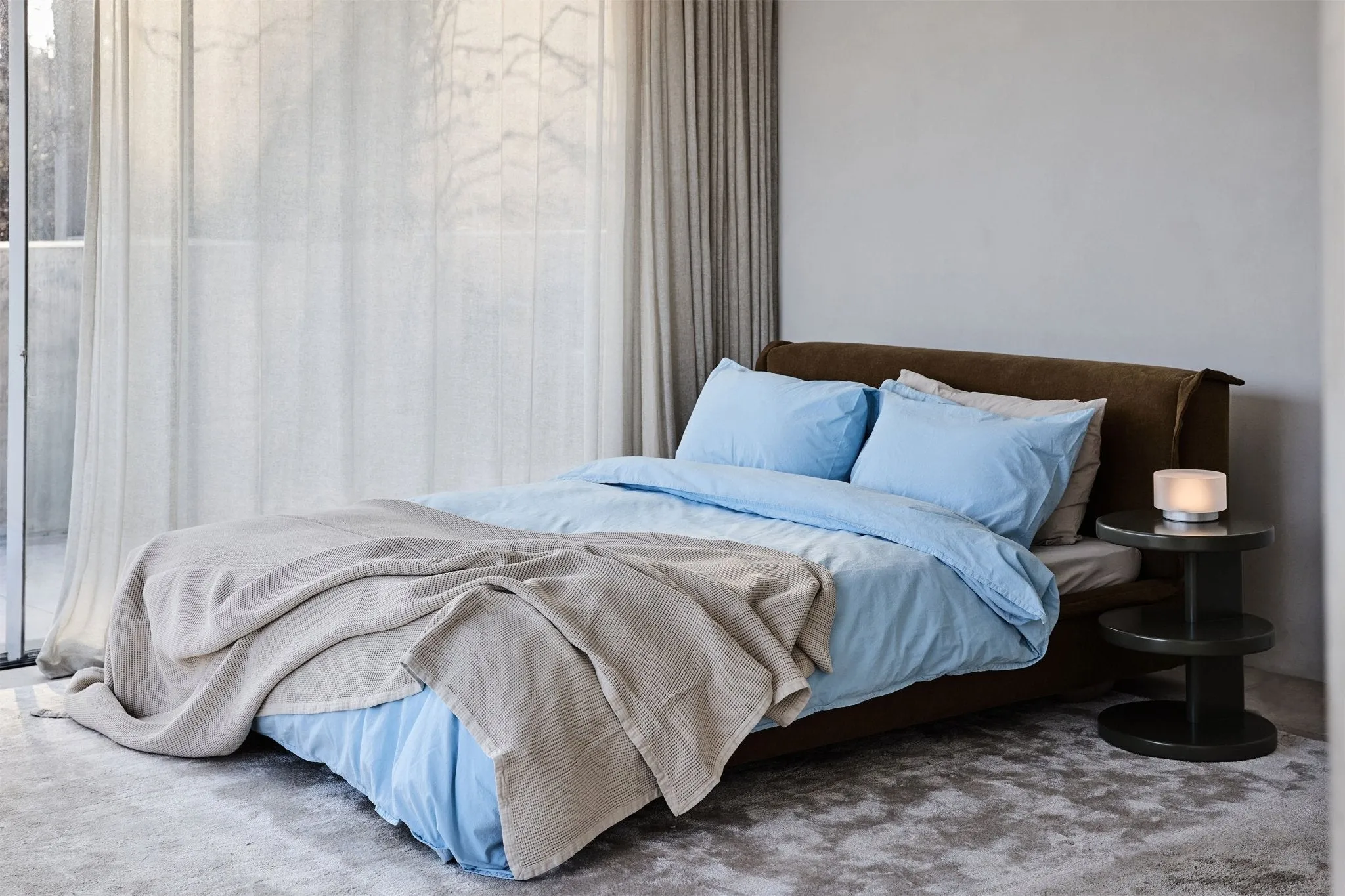 Coco Waffle Blanket Stone