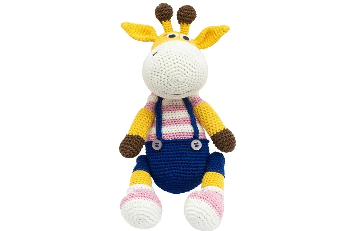 Happy Threads Handcrafted Amigurumi Soft Toy-  GIRAFFE-Pink