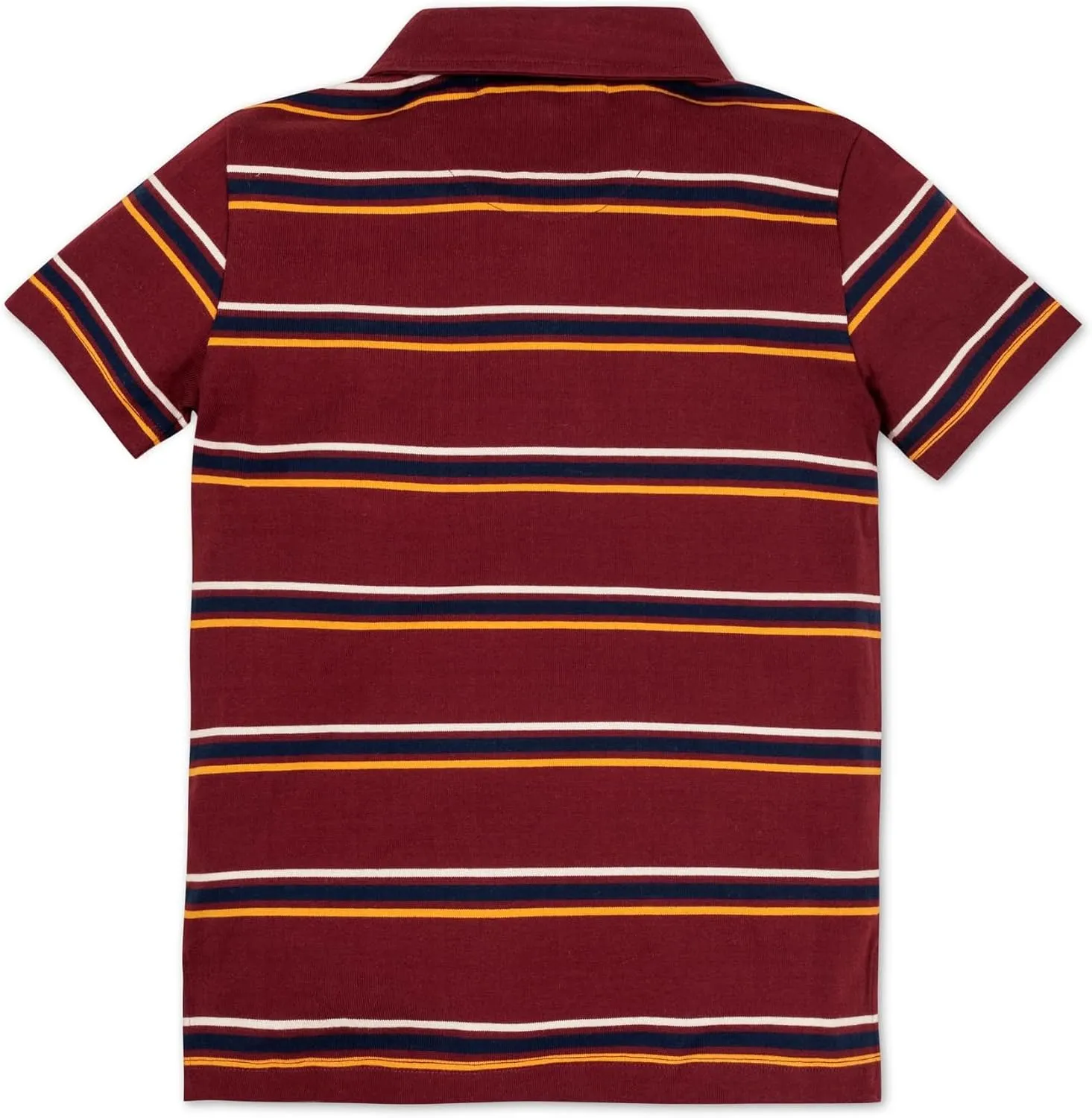 Hope & Henry Boys' Micro Stripe Jersey Short Sleeve Polo Shirt