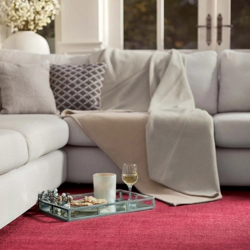 Luxury Wool Throw Ash and Sandstone