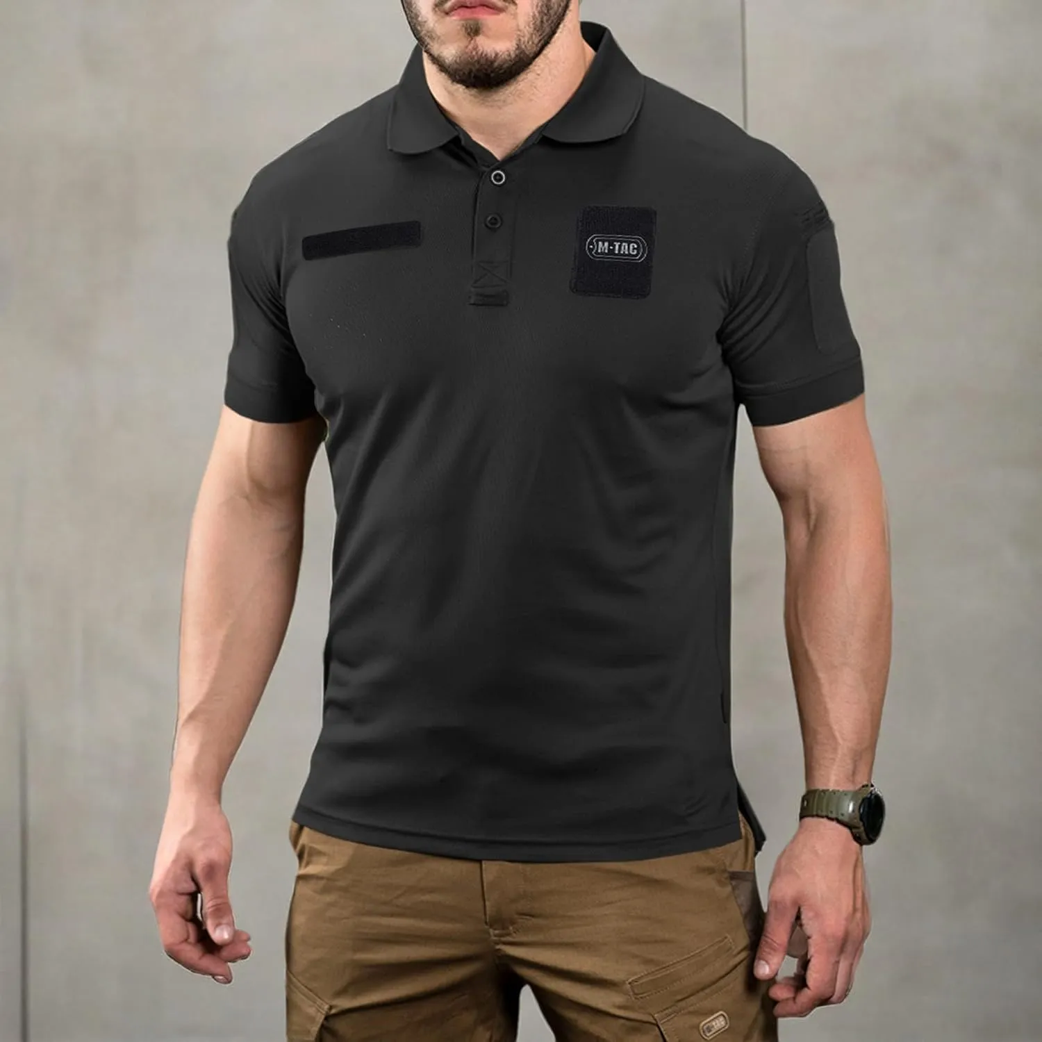 M-Tac Tactical Breathable Polo Shirt - Military Quick Dry Coolmax Short Sleeve T-Shirt for Men