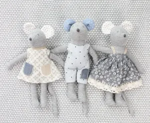 Mouse Cotton Baby Rattle