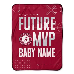 Personalized Alabama Crimson Tide MVP Baby Pixel Fleece Blanket