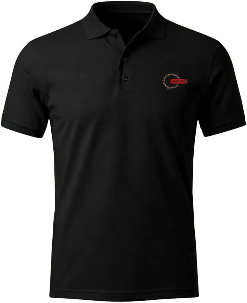 Pure Faith Organic Polo & T-Shirt  GOTS Cotton, Slim Fit, Eco-Friendly Casual Wear for Men, Women & Kids (US, Alpha, XX-Large, Black)