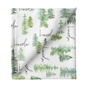 Sugar   Maple Large Stretchy Blanket - Pine Tree