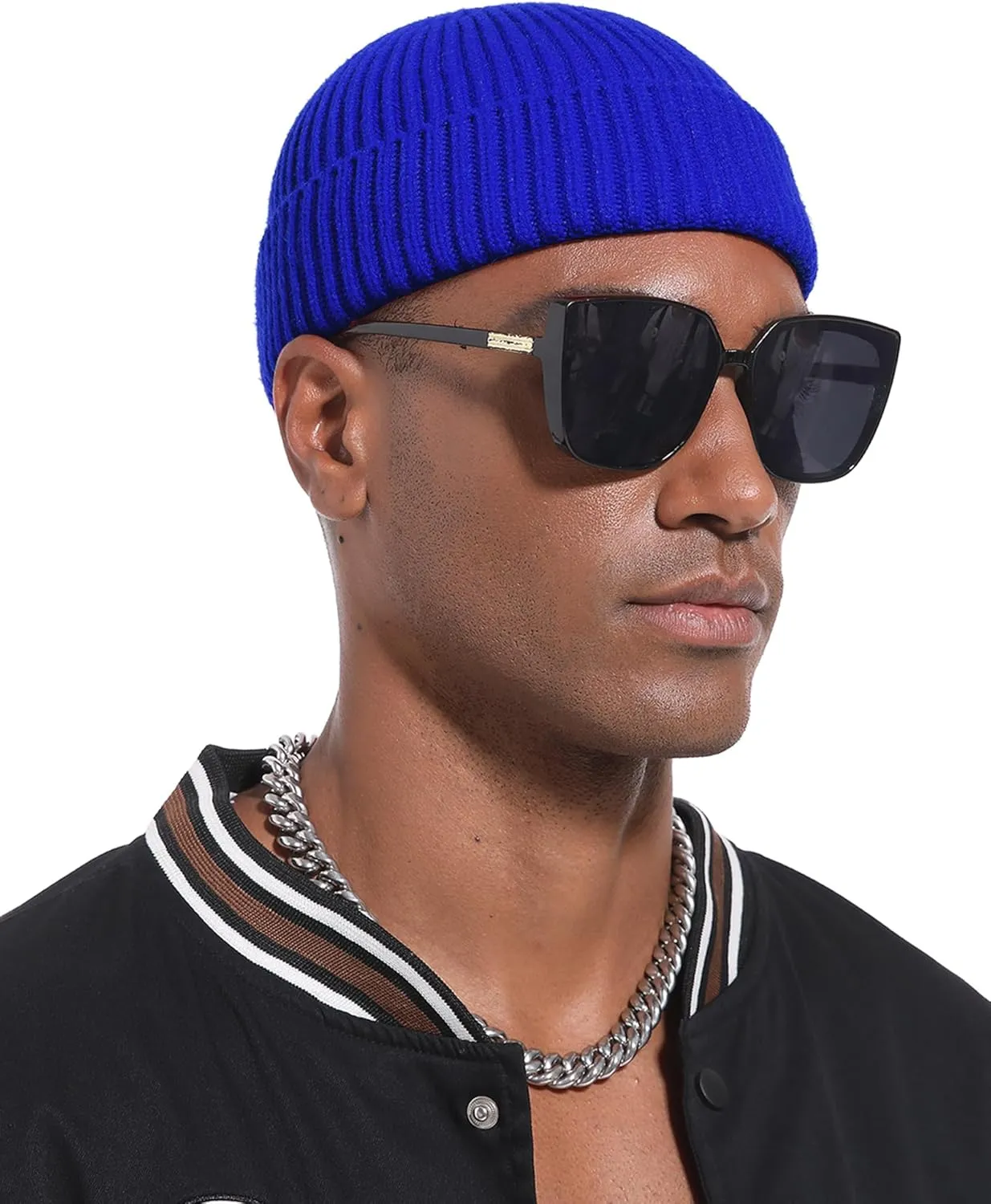 Swag Short Fisherman Beanie for Men Women, Wool Knit Cuff Soft Trawler Beanie Watch Hat, Winter Warm Hats Skull Cap