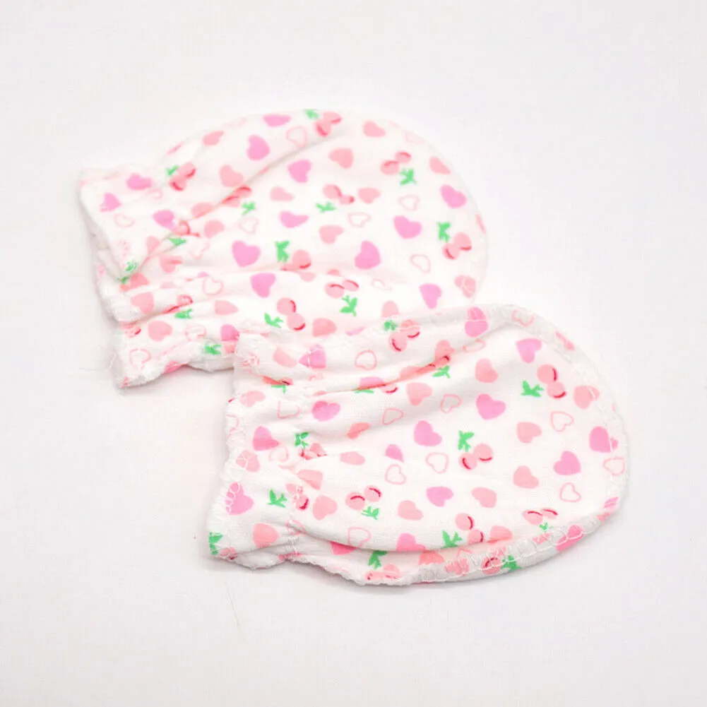 US 6-12 Pairs Baby Infant Anti-scratch Cotton Mittens Gloves Handguard 0-6 Month
